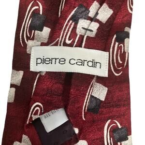 Pierre Cardin Burgundy and Gray Tie